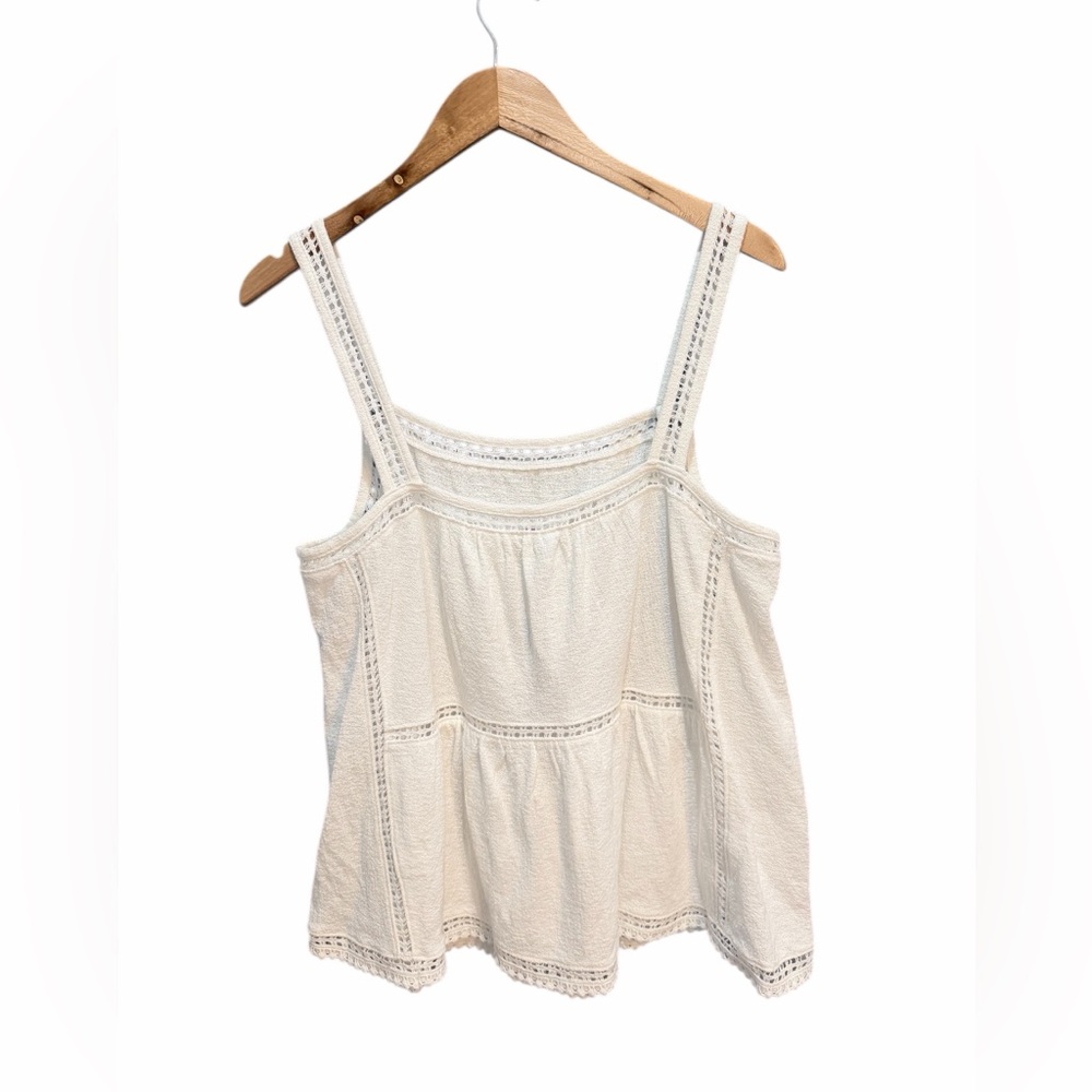 J. Crew Point Sur Tank Top Womens Large White
Embroidered Trim Style L3077 - Picture 3 of 6